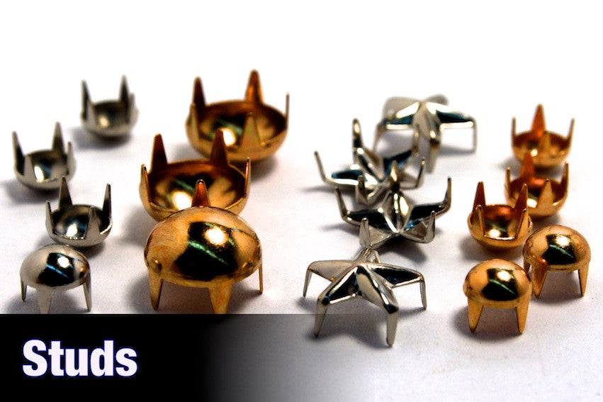 YORANYO 135 Sets Mixed Shape Spikes and Studs Assorted Sizes Spike Studs  for Clothing Silver Color