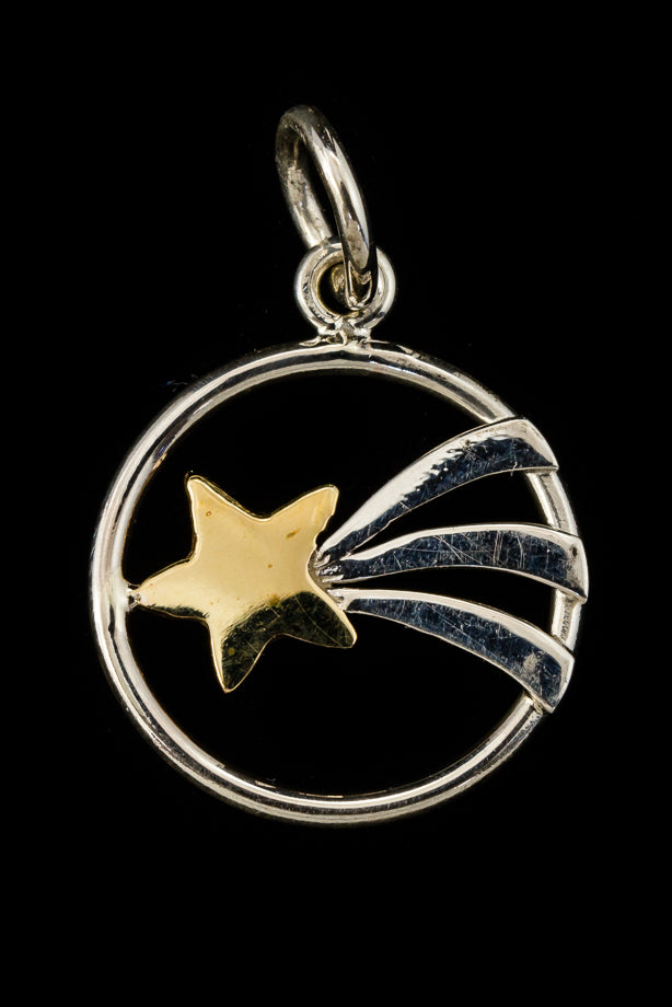 Gold Shooting Star Pendant Charm