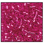 11/0 Silver Lined Dyed Fuchsia 2 Cut Czech Seed Bead (1/2 Kilo) Preciosa #08225
