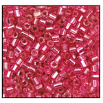 11/0 Silver Lined Dyed Hot Pink 2 Cut Czech Seed Bead (1/2 Kilo) Preciosa #08277