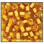 11/0 White Lined Topaz Czech Seed Bead (1/2 Kilo) Preciosa #15056