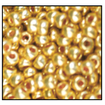 6/0 Yellow Gold Terra Metallic Czech Seed Bead (1/2 Kilo) Preciosa #18583