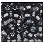 11/0 White Lined Smoke Gray Czech Seed Bead (1/2 Kilo) Preciosa #45016