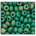 11/0 Matte Opaque Green Iris Czech Seed Bead (1/2 Kilo) Preciosa #54250M