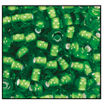 6/0 White Lined Light Green Czech Seed Bead (1/2 Kilo) Preciosa #55106