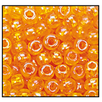 6/0 Transparent Tangerine Iris Czech Seed Bead (1/2 Kilo) Preciosa #81060