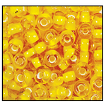 6/0 White Lined Yellow Czech Seed Bead (1/2 Kilo) Preciosa #85016