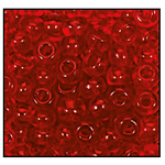 11/0 Transparent Dark Red Czech Seed Bead (10 Gm, Hank, 1/2 Kilo) #CSG325