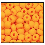 11/0 Matte Opaque Pumpkin Czech Seed Bead (1/2 Kilo) Preciosa #93110M