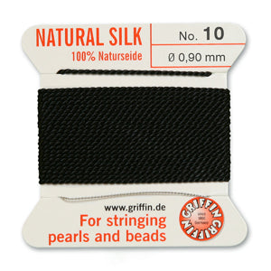 Grey Natural Silk Bead Cord .6mmX2m