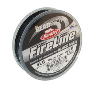 4 Lb. Black Satin Fireline 50 Yard Roll (4 Pcs) – General Bead
