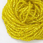 11/0 Silver Lined Yellow Czech Seed Bead (10 Gm, Hank, 1/2 Kilo) #CSG072