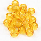 9/0 Transparent Medium Topaz Czech Seed Bead (1/2 Kilo) Preciosa #10070