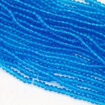 9/0 Transparent Dark Aqua Czech Seed Bead (1/2 Kilo) Preciosa #60150