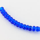 9/0 Transparent Capri Blue Czech Seed Bead (1/2 Kilo) Preciosa #60300