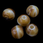 12mm Agate Brown Druk Bead (300 Pcs) #GAH049