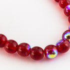 8mm Transparent Ruby AB Druk Bead (300 Pcs) #GAF131
