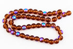 4mm Tr. Dark Goldenrod AB Druk Bead (1200 Pcs) #GAB189