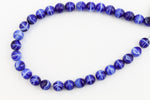 8mm Agate Blue Druk Bead (300 Pcs) #GAF081