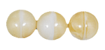 8mm White/Beige Ombre Druk Bead (300 Pcs) #GAF171