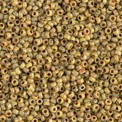 11/0 Opaque Yellow Picasso Miyuki Seed Bead (250 Gm) #4512