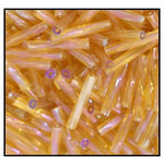 20mm Transparent Topaz Iris Twist Bugle (10 Gm, 40 Gm, 1/2 Kilo) Preciosa #11050