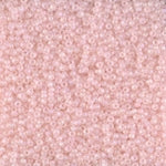 Miyuki Round Seed Beads 6/0 Transparent Matte Pale Pink AB #155FR