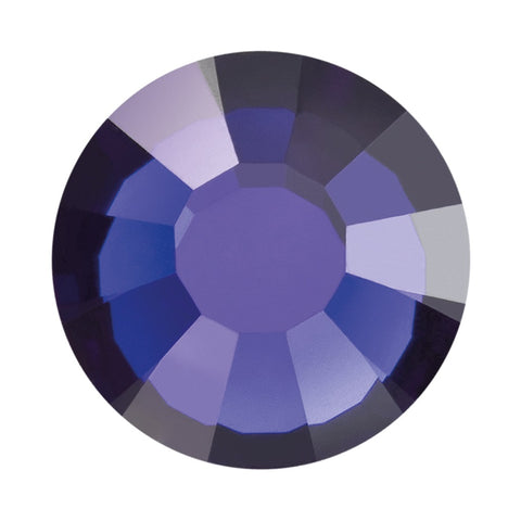 Preciosa 2155 VIVA 12 Dark Indigo Hot Fix Flat Back Rhinestones (Various Sizes)