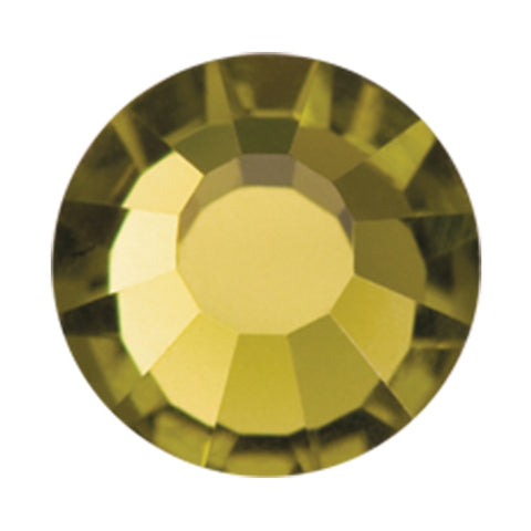 Preciosa 2155 VIVA 12 Gold Beryl Hot Fix Flat Back Rhinestones (Various Sizes)