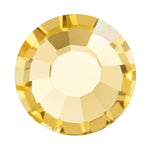 Preciosa 2155 VIVA 12 Light Topaz Hot Fix Flat Back Rhinestones (Various Sizes)
