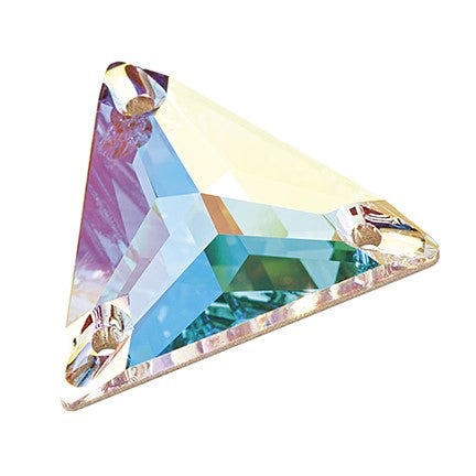 Preciosa 3029 Crystal AB Triangle Sew-On Stone (22mm)