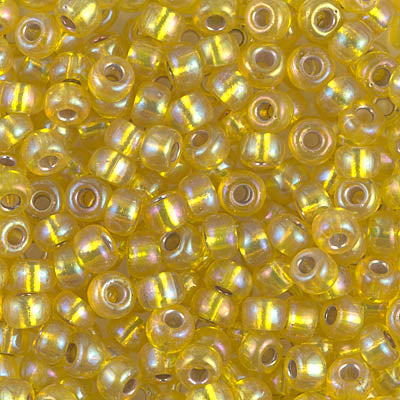 6/0 Silver Lined Yellow AB Miyuki Seed Bead (250 Gm) #1006