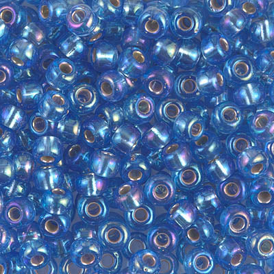 6/0 Silver Lined Sapphire AB Miyuki Seed Bead (250 Gm) #1019