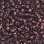 8/0 Matte Silver Lined Dark Smoky Amethyst Miyuki Seed Bead (20 Gm, 250 Gm) #JWP002