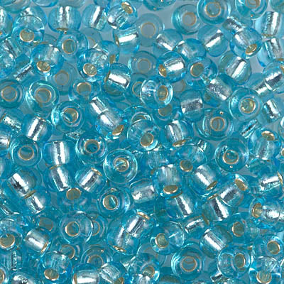 5/0 Silver Lined Aqua Miyuki Seed Bead (250 Gm) #148S