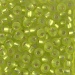 8/0 Matte Silver Lined Chartreuse Miyuki Seed Bead (250 Gm) #14F