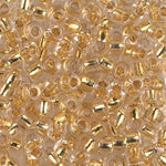 8/0 24Kt Gold Lined Crystal Miyuki Seed Bead (100 Gm) #195