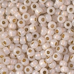 8/0 24Kt Yellow Gold Lined Opal Miyuki Seed Bead (100 Gm) #196