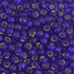 8/0 Matte Silver Lined Cobalt Miyuki Seed Bead (250 Gm) #20F