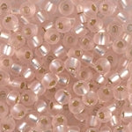 6/0 Matte Silver Lined Light Tea Rose Miyuki Seed Bead (250 Gm) #23F