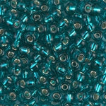 6/0 Silver Lined Teal Miyuki Seed Bead (250 Gm) #2425