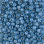 8/0 Duracoat Silver Lined Dyed Aqua Miyuki Seed Bead (250 Gm) #4242