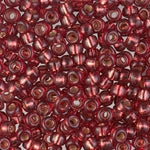 8/0 Duracoat Silver Lined Dyed Magenta Miyuki Seed Bead (250 Gm) #4270