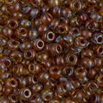 6/0 Transparent Light Topaz Picasso Miyuki Seed Bead (250 Gm) #4501