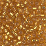 8/0 Matte Silver Lined Dark Gold Miyuki Seed Bead (250 Gm) #4F