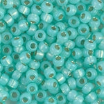 8/0 Dyed Sea Green Silver Lined Alabaster Miyuki Seed Bead (250 Gm) #571