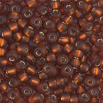 8/0 Matte Silver Lined Dark Topaz Miyuki Seed Bead (250 Gm) #5F