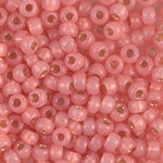 8/0 Dyed Salmon Silver Lined Alabaster Miyuki Seed Bead (20 Gm, 1/2 Kilo) #JDP005