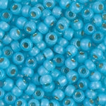 8/0 Dyed Aqua Silver Lined Alabaster Miyuki Seed Bead (20 Gm, 500 Gm) #JDP007