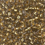 8/0 24Kt Gold Lined Pale Gray Miyuki Seed Bead (100 Gm) #955